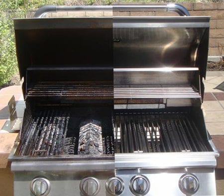 Before and After BBQ Grill Cleaning Services
