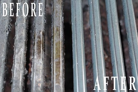 Before and After BBQ Grill Cleaning Grates