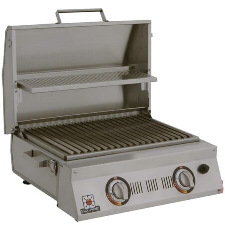 Solaire Double Burner Portable Infrared Grill open