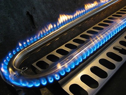 Grill Burner Showing A Good Strong Blue Flame