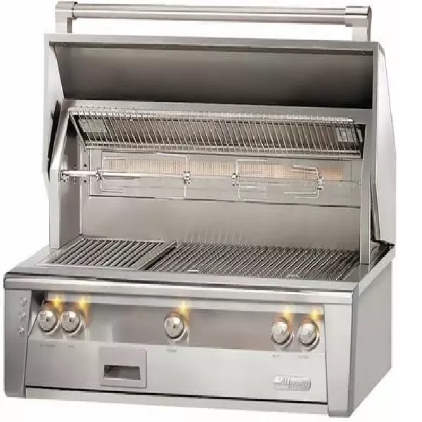 Outdoor BBQ Grill With Searzone Liquid Propane Stainless Steel